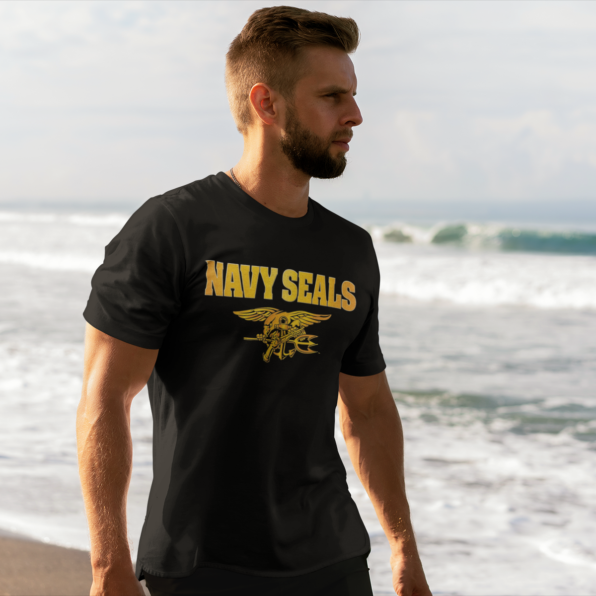 Navy Seals Gold T-Shirt (Black)