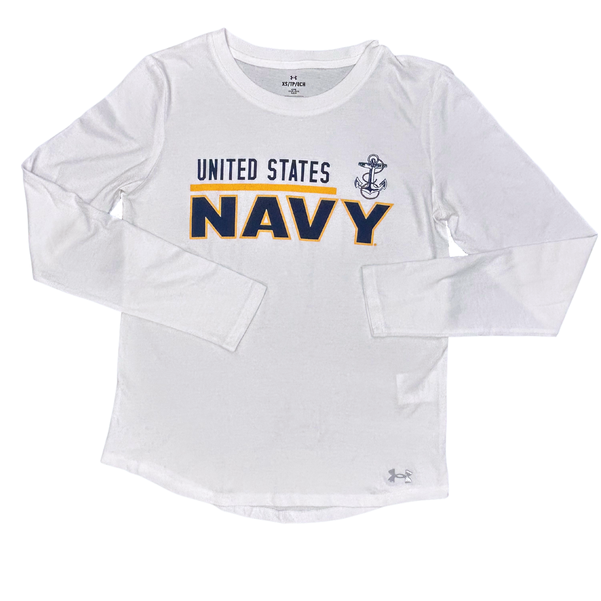 United States Air Force Ladies Under Armour Long Sleeve T-Shirt (White), MD