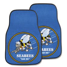 Load image into Gallery viewer, U.S. Navy Seabees 2-pc Carpet Car Mat Set*