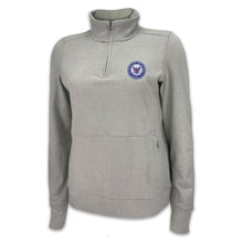 Load image into Gallery viewer, Navy Ladies Crush 1/4 Zip Pullover (Grey)