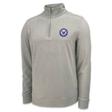 Load image into Gallery viewer, Navy Subtle 1/4 Zip Pullover (Grey)