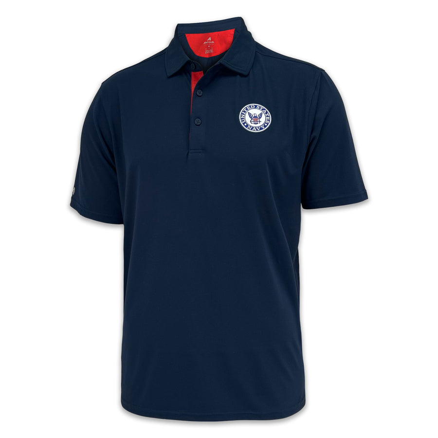 Navy Era Color Placket Polo (Navy/Red)