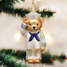 Load image into Gallery viewer, Navy Sailor Bear Ornament