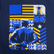 Load image into Gallery viewer, Navy Under Armour Freedom By Sea T-Shirt (Navy)