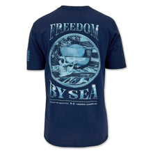 Load image into Gallery viewer, Navy Under Armour Freedom By Sea Skull T-Shirt (Navy)