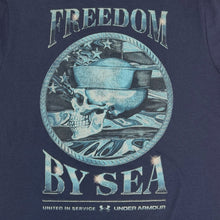 Load image into Gallery viewer, Navy Under Armour Freedom By Sea Skull T-Shirt (Navy)