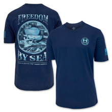 Load image into Gallery viewer, Navy Under Armour Freedom By Sea Skull T-Shirt (Navy)