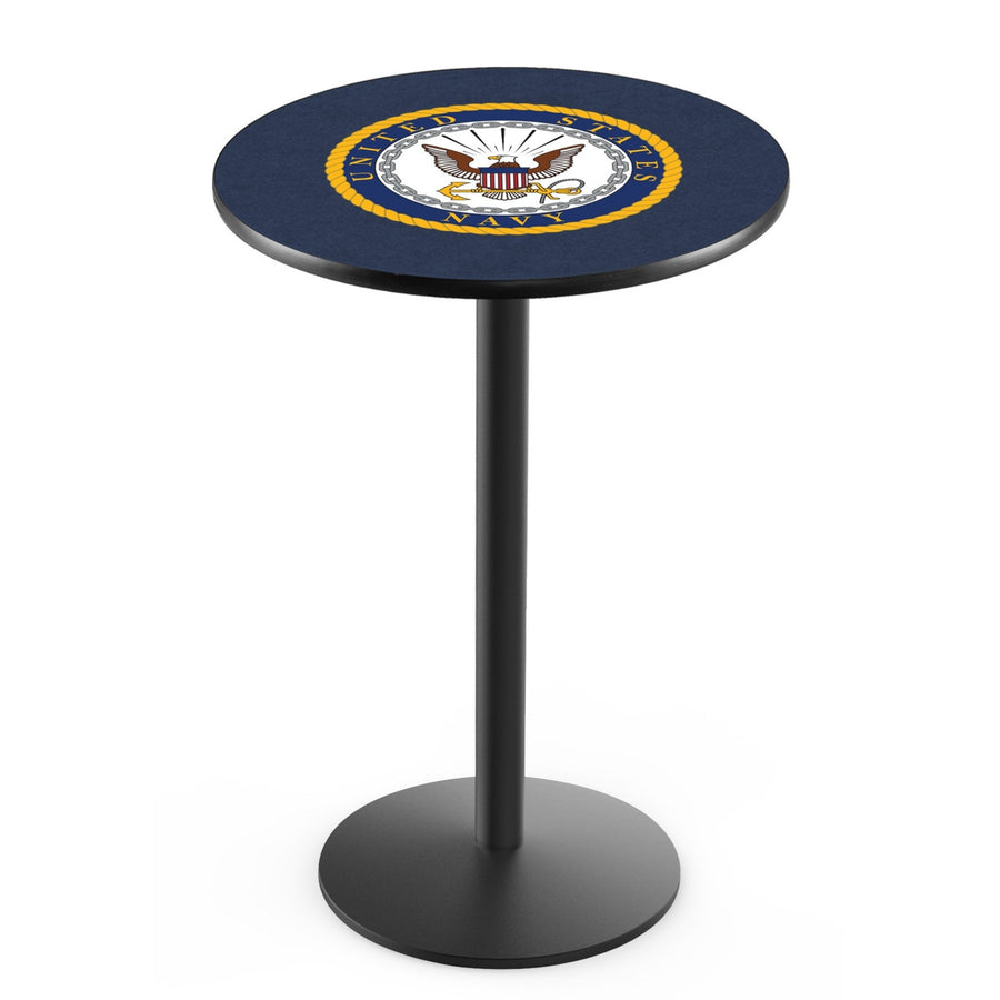 Navy Eagle Pub Table with Round Base*