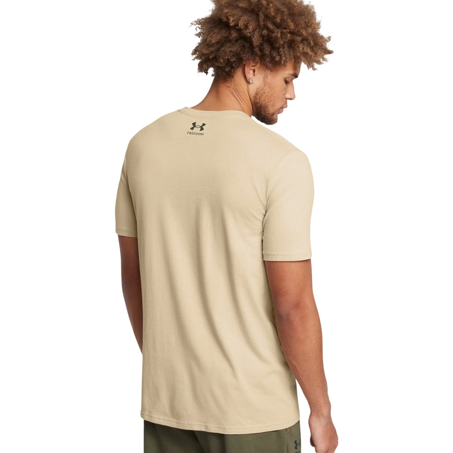 Under Armour Freedom Flag Printed T-Shirt (Sand)