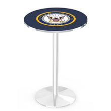 Load image into Gallery viewer, Navy Eagle Pub Table with Round Base*