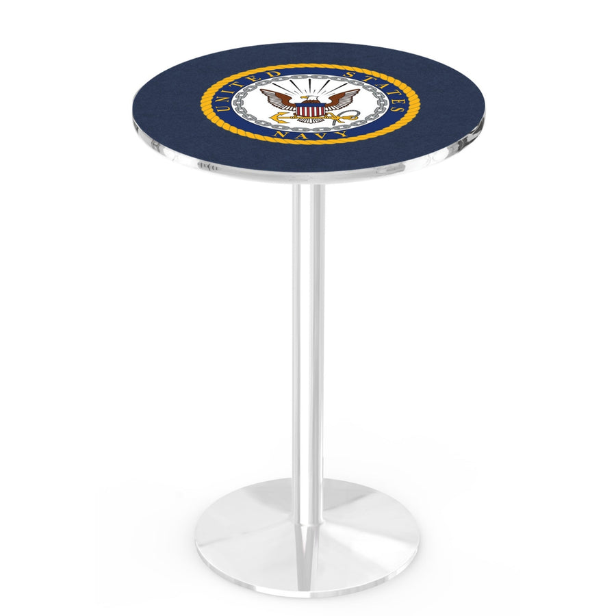 Navy Eagle Pub Table with Round Base*