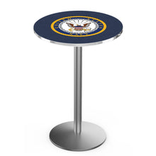 Load image into Gallery viewer, Navy Eagle Pub Table with Round Base*