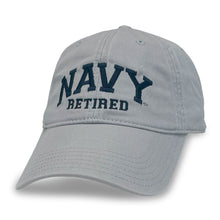 Load image into Gallery viewer, Navy Retired Relaxed Twill Hat (Silver)