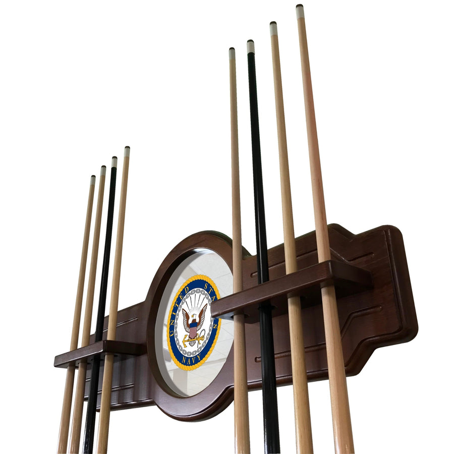 Navy Eagle Solid Wood Cue Rack