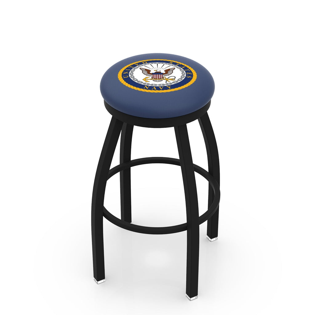 Navy Eagle Swivel Stool (Black Finish)*