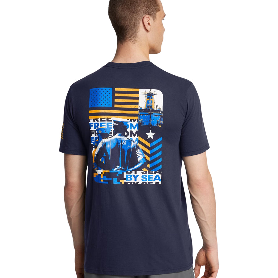 Navy Under Armour Freedom By Sea T-Shirt (Navy)