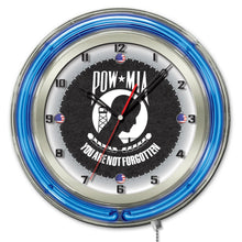 Load image into Gallery viewer, POW/MIA 19&quot; Double Neon Wall Clock*