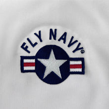 Load image into Gallery viewer, Navy Fly Navy Performance Polo (White)