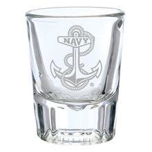 Load image into Gallery viewer, Navy Anchor 2oz Shot Glass*