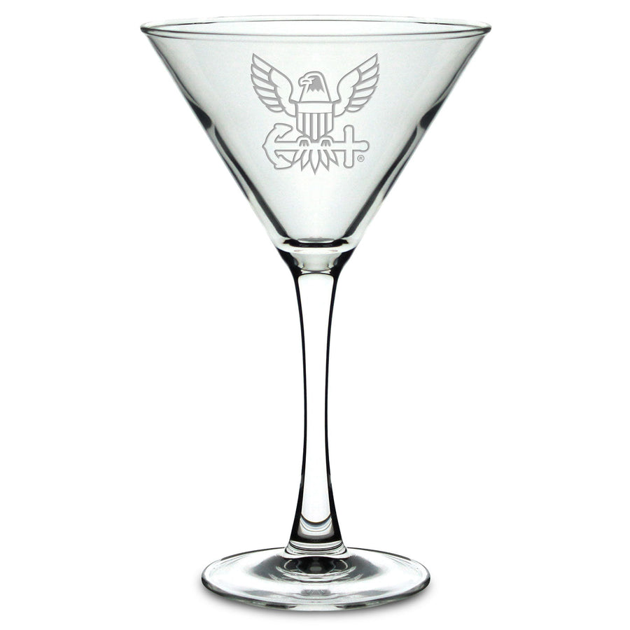 Navy Eagle 10oz Martini Glass*