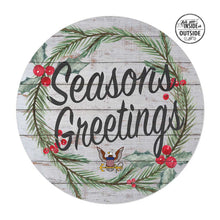 Load image into Gallery viewer, Navy Seasonal Indoor/Outdoor Circle Sign (20x20)*