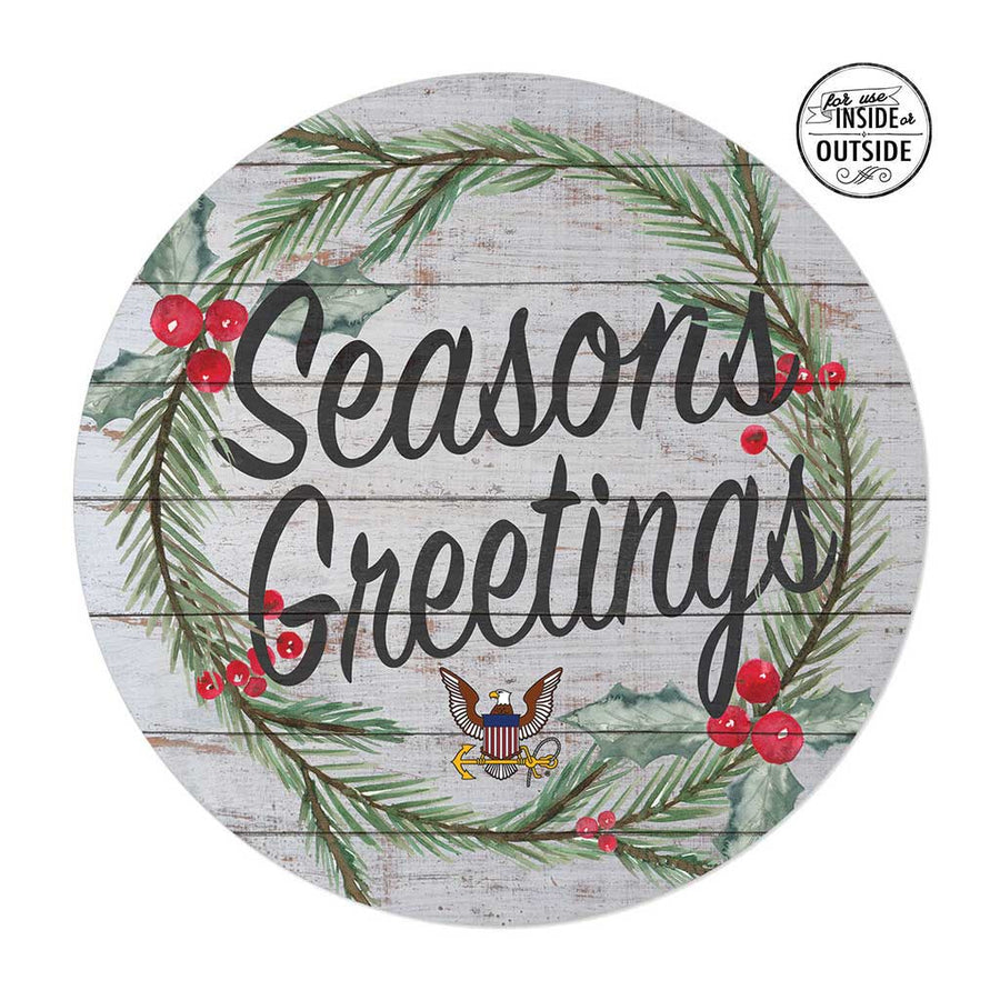 Navy Seasonal Indoor/Outdoor Circle Sign (20x20)*