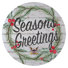 Load image into Gallery viewer, Navy Seasonal Indoor Circle Sign (20x20)*