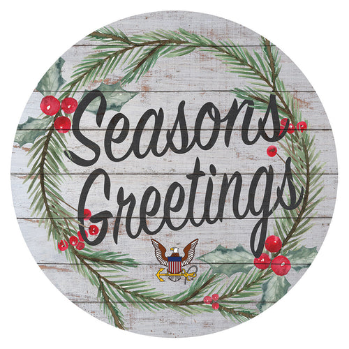 Navy Seasonal Indoor Circle Sign (20x20)*