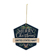 Load image into Gallery viewer, Navy Christmas Ornament - Badge*