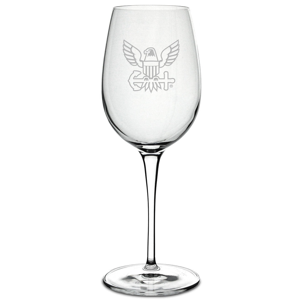 Navy Eagle Luigi Bormioli 12oz White Wine Glass*