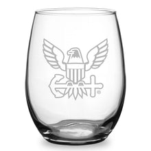 Load image into Gallery viewer, US Navy 21oz Stemless Wine Glass*