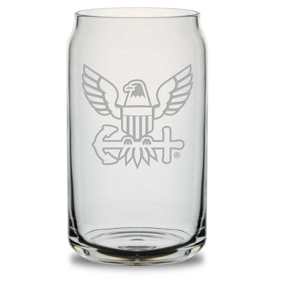 US Navy 16oz Beer Can Glass