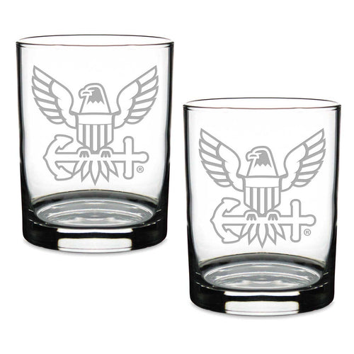 Navy Eagle Set of 2 14oz Double Old Fashioned*