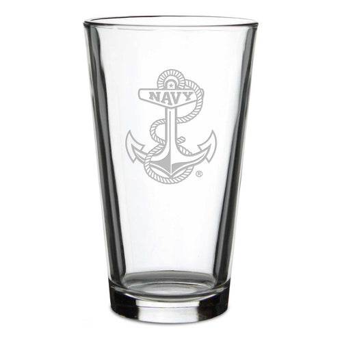 Navy Anchor 16oz Pint Glass*