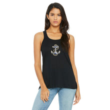 Load image into Gallery viewer, Navy Ladies Anchor Racerback