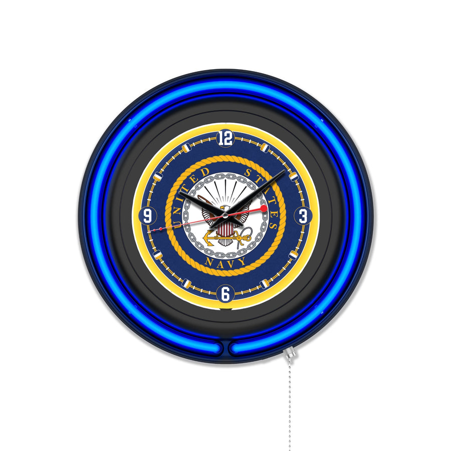 United States Navy Double Neon Wall Clock*