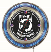 Load image into Gallery viewer, POW/MIA 15&quot; Double Neon Wall Clock*