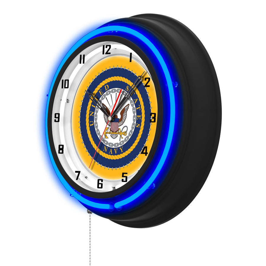 United States Navy Double Neon Wall Clock*