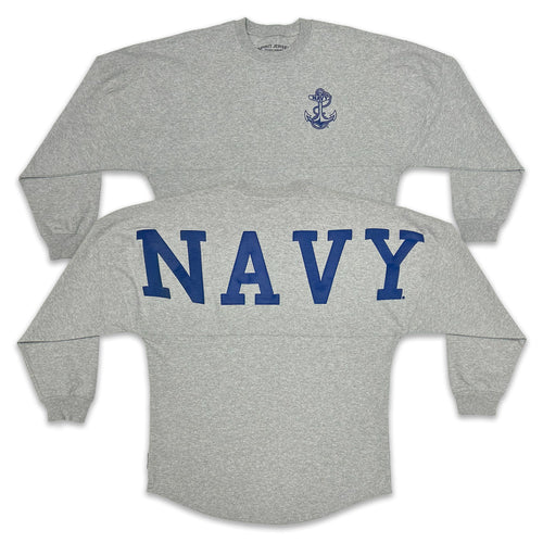 Navy Anchor Original Crew Neck Spirit Jersey (Heather Grey)