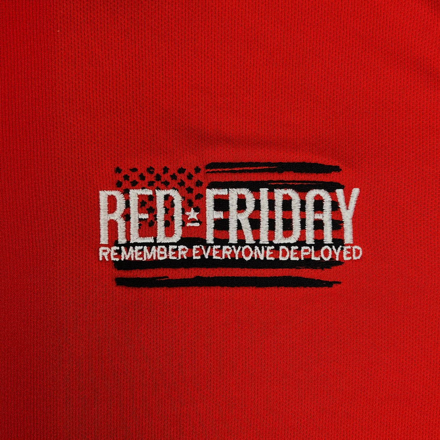 RED Friday Embroidered Performance 1/4 Zip (Red)