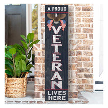 Load image into Gallery viewer, Veterans Leaning Sign Welcome (11x46)*