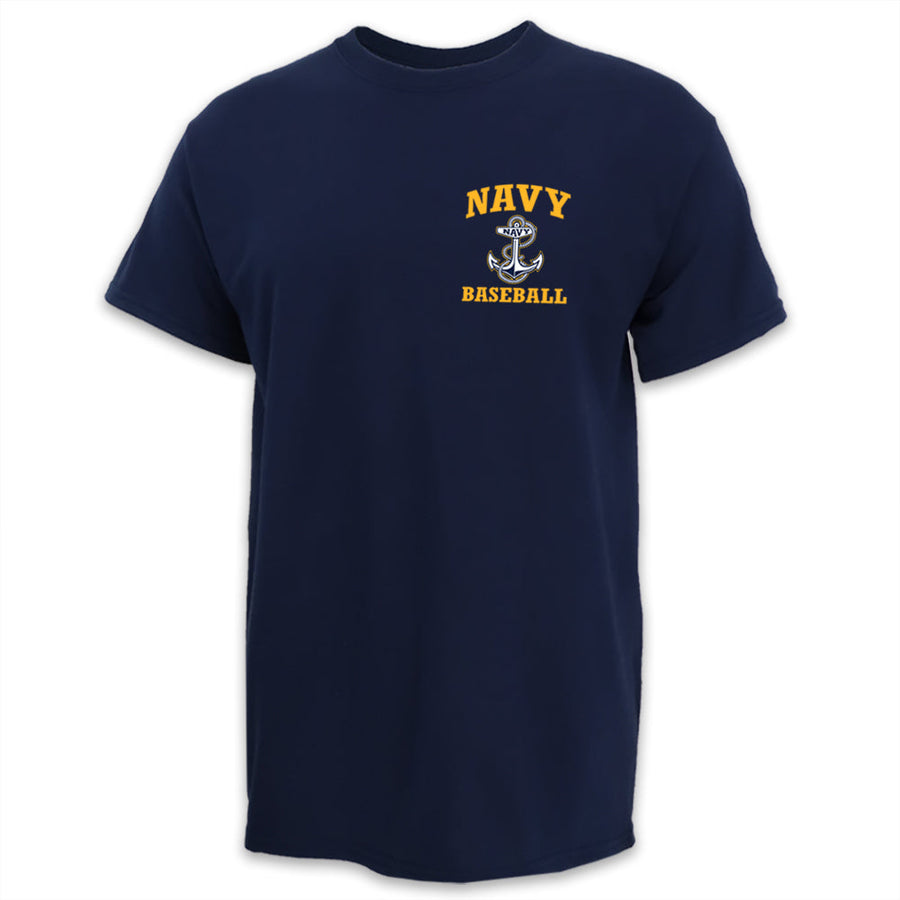 Navy Anchor Baseball T-Shirt