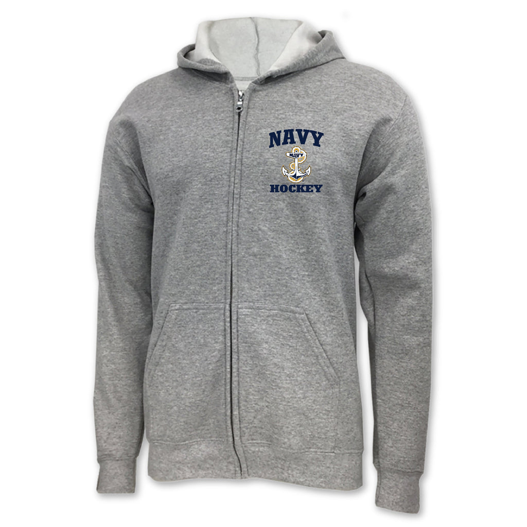 Navy Anchor Hockey Full Zip