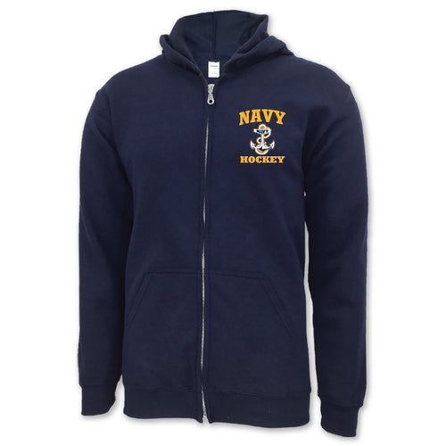 Navy Anchor Hockey Full Zip