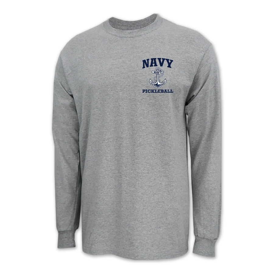 Navy Anchor Pickleball Long Sleeve T-Shirt