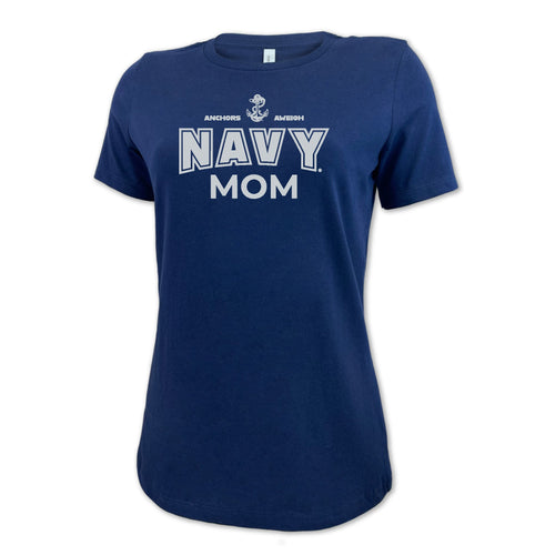 Navy Mom Ladies T-Shirt (Navy)