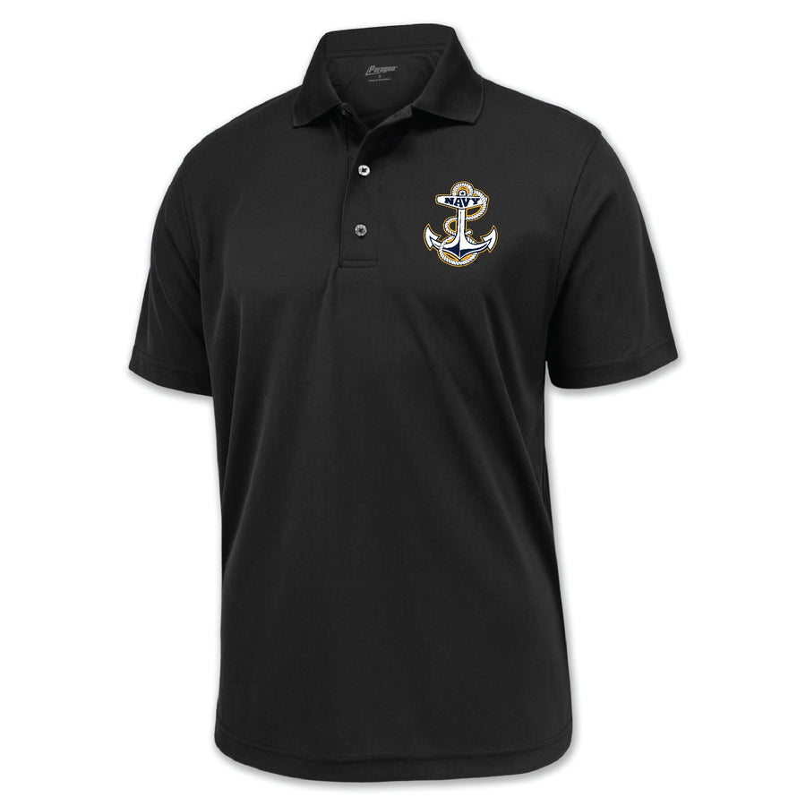 Navy Anchor Performance Polo