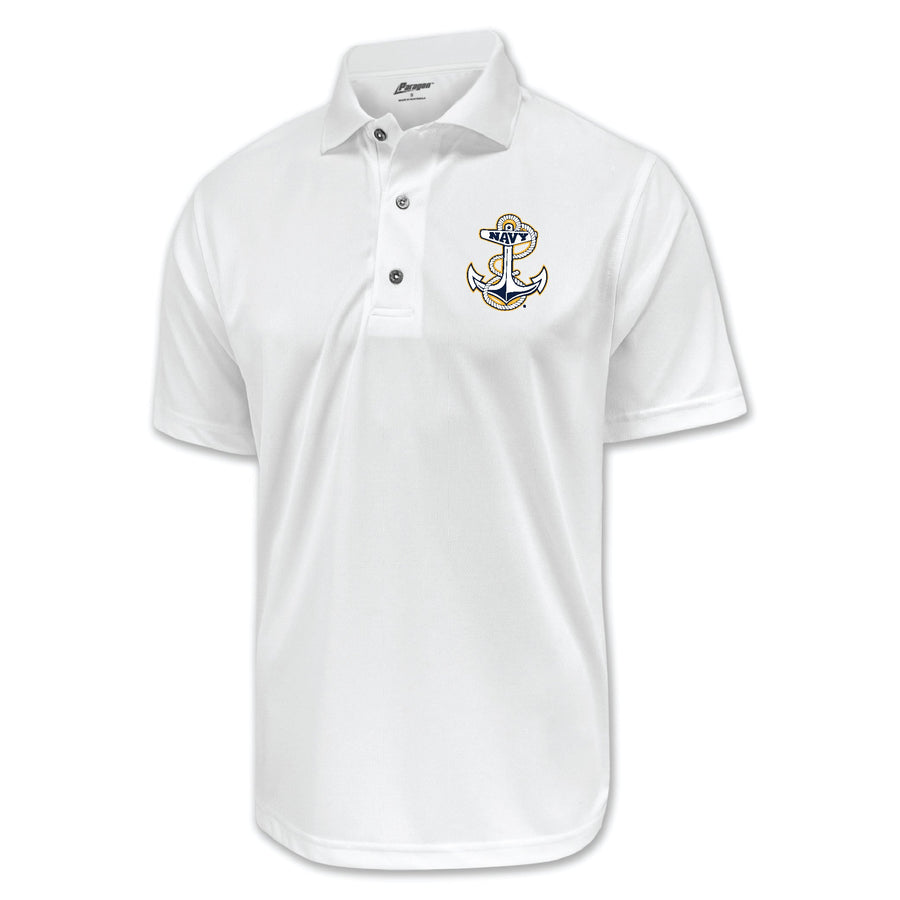 Navy Anchor Performance Polo