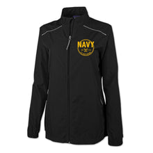 Load image into Gallery viewer, Navy Ladies Retired Pack-N-No Reflective Jacket
