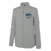 Load image into Gallery viewer, Navy Ladies Veteran Pack-N-No Reflective Jacket